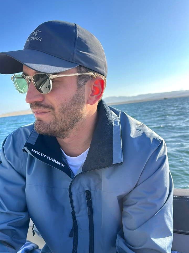 Alfredo Fernandez, founder of Wild Andes Tours, at sea off the Peruvian coast